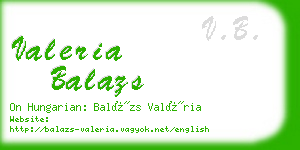 valeria balazs business card